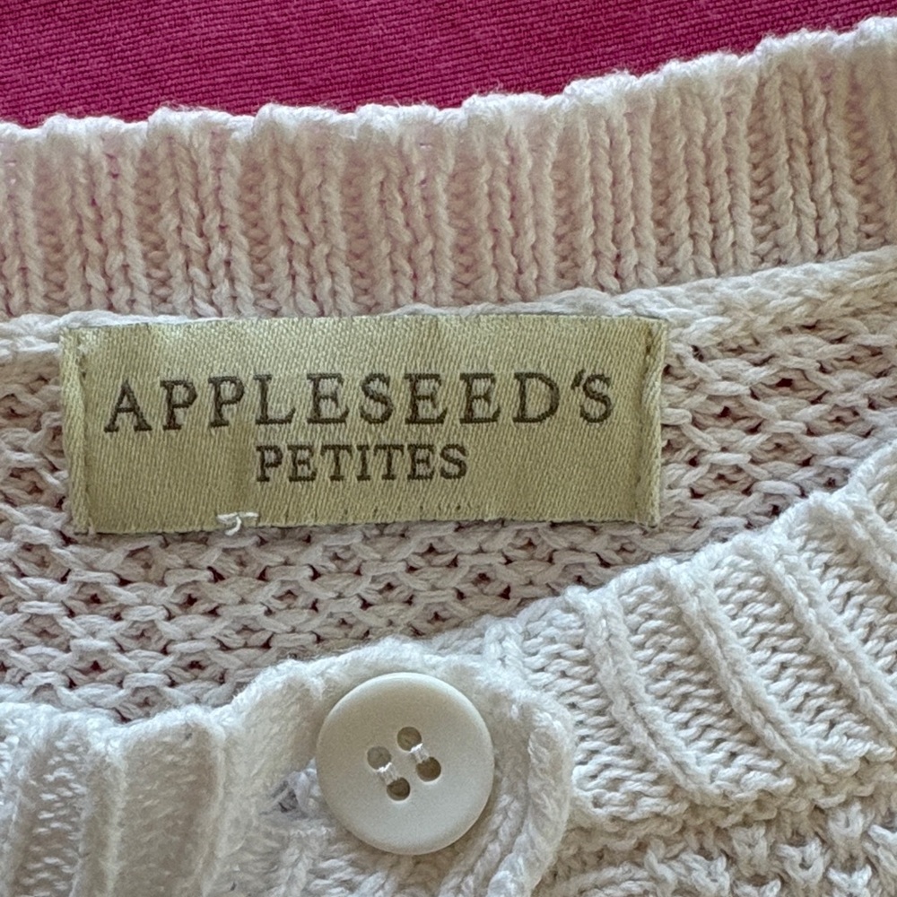 Appleseed's Classic White Cardigan - Picture 2 of 3